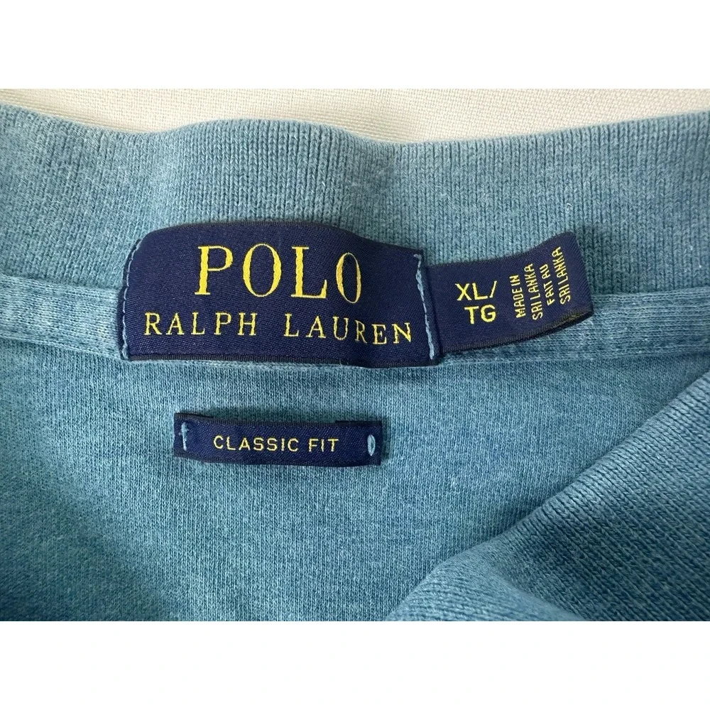 Polo By Ralph‎ Lauren Polo Shirt Men's Size XL BLUE Classic Fit Yellow Pony